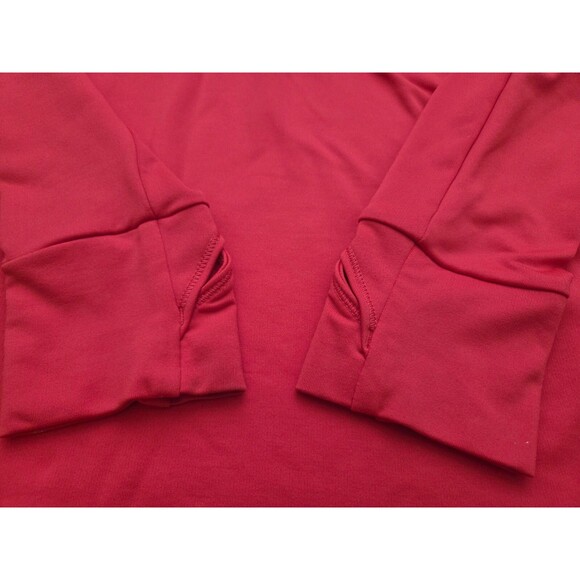 Women’s Under Armour Fitted Cold Gear Long Sleeve Red Half Zip Front Top XS - Picture 4 of 9